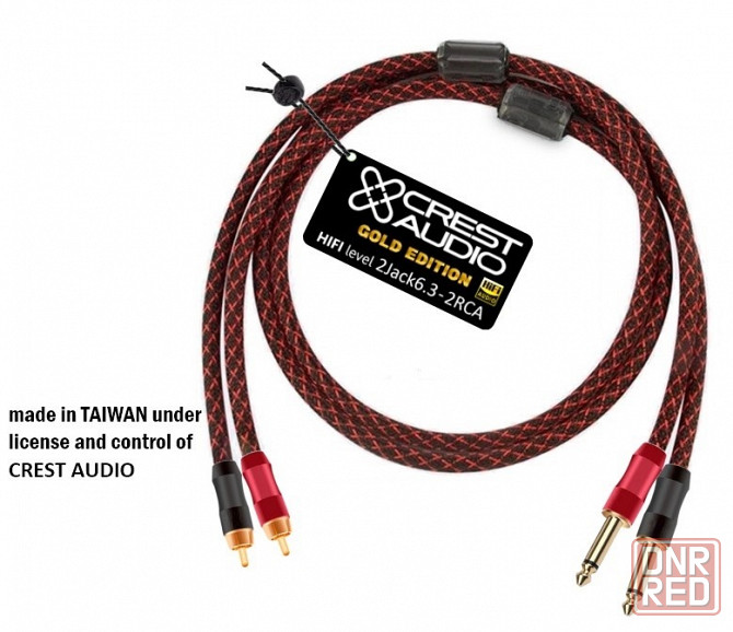 Аудио кабель CREST AUDIO jack 6,3 мм -2RCA Донецк - изображение 2