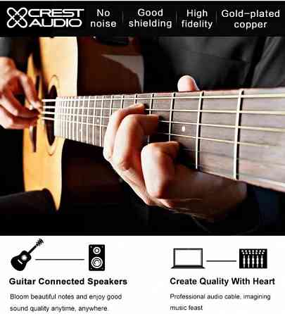 Аудио кабель CREST AUDIO Jack 6,3 мм - Jack 6,3 mm TS Донецк