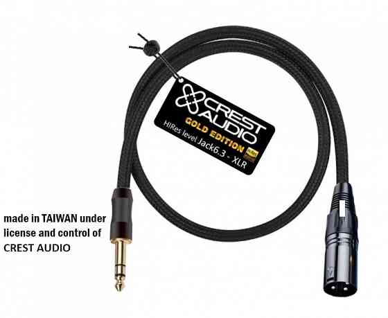 Аудио кабель CREST AUDIO Jack 6,3 мм - XLR.TRS Донецк