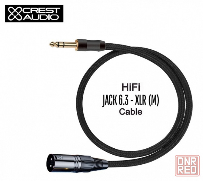 Аудио кабель CREST AUDIO Jack 6,3 мм - XLR.TRS Донецк - изображение 1