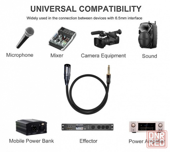 Аудио кабель CREST AUDIO Jack 6,3 мм - XLR.TRS Донецк - изображение 5