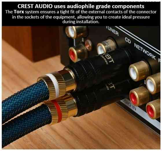 Аудио кабель CREST AUDIO межблочный RCA -RCA Донецк