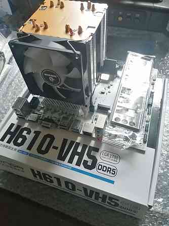 Новый комплект Core i3-12100f и плата h610m с 16Гб DDR5 5200Мгц Горловка