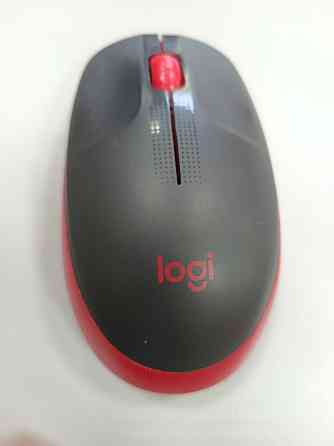 Мышь беспроводная Logitech M190, черный/красная Донецк