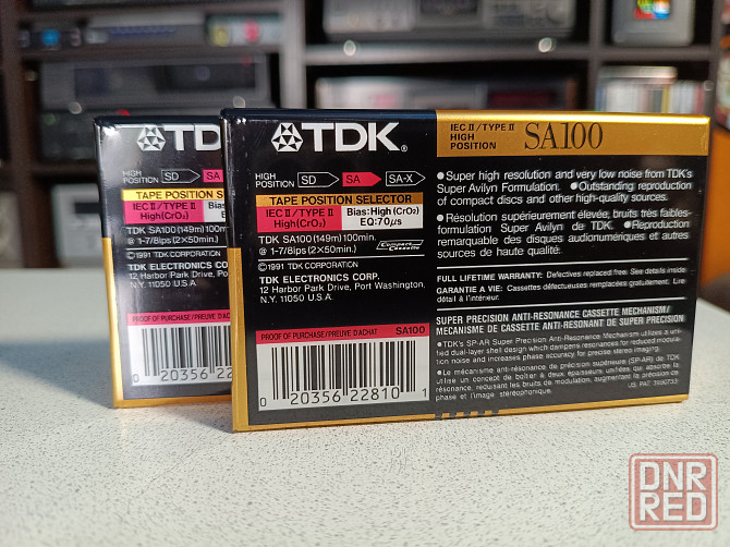 Запечатанная аудиокассета TDK- SA100 High Position Донецк - изображение 2