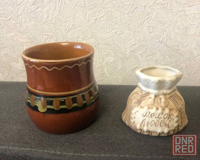 Вазочки, керамические горшочки, сувенирный мешочек любви Макеевка - изображение 1
