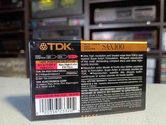 Запечатанная аудиокассета TDK- SA -X 100 High Position Донецк