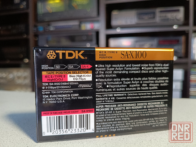 Запечатанная аудиокассета TDK- SA -X 100 High Position Донецк - изображение 2