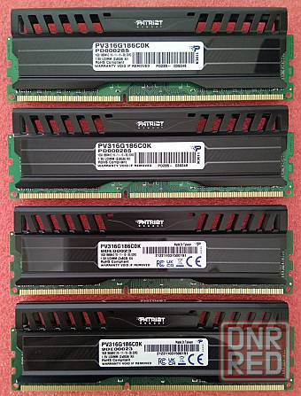 DDR3 32Gb - DDR3 8Gb + 8Gb + 8Gb + 8Gb 1866MHz CL10 (PC3-14900) Patriot Игровая память PV316G186C0K Донецк - изображение 1