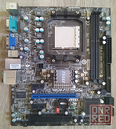MSI 760GM-P33 - Socket AM3 - Обмен на 50шт нерабочей-ненужной оперативной памяти озу, видеокарт HDD Донецк - изображение 1