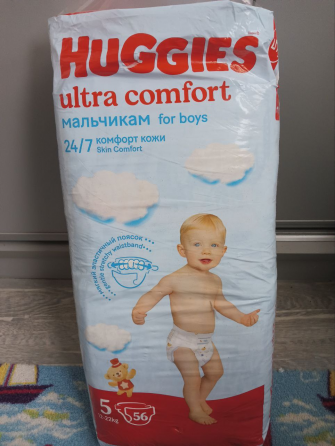 Подгузники (памперсы) для мальчиков Huggies Ultra Comfort 5, 12-22кг 56шт Донецк