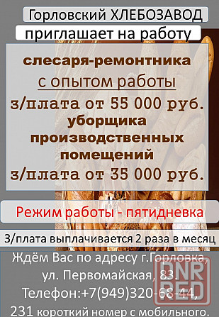 слесарь-ремонтник, уборщик производственных помещений Горловка - изображение 1