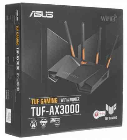 Wi-Fi Роутер ASUS TUF-AX3000, AX3000, 1x1G WAN, 4x1G LAN, 1хUSB, OFDMA (TUF-AX3000) Донецк