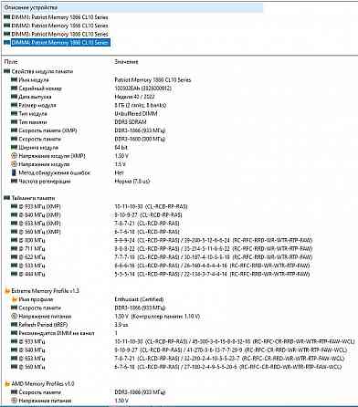 Patriot DDR3 32Gb 1866MHz CL10 (PC3-14900) - PV316G186C0K - Возможен обмен на 150шт нерабочей озу - Донецк