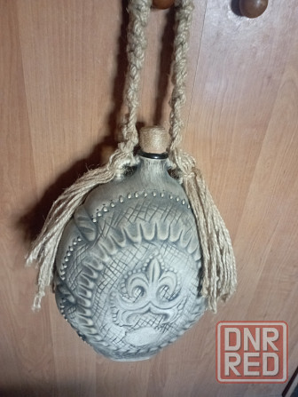 Бутылка декоративная с плетёной ручкой. Донецк - изображение 4