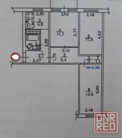 продам 3-к. квартиру, 58 м², 3/5 эт, документы готовы, рядом стадион Кировец Донецк - изображение 10