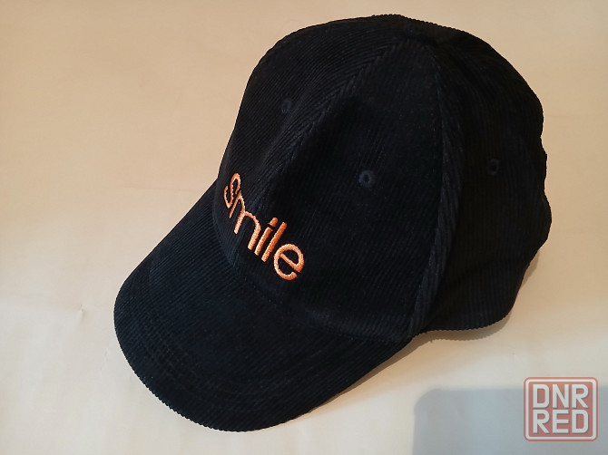 Бейсболка кепка вельветовая Smile Orange с круглым козырьком, новая. Донецк - изображение 1