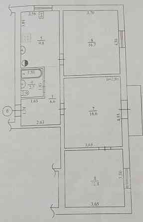 Продается 3 - х комнатная квартира, ул. Берегового (г. Шахтерск) Шахтерск
