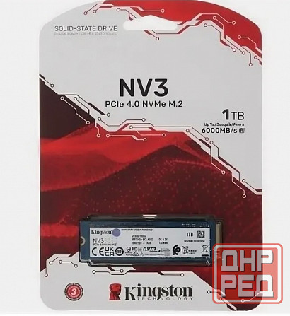 SSD M.2 NVME Kingston NV3 1TB (PCI-E 4.0. 6000/4000 MBps) Донецк - изображение 1