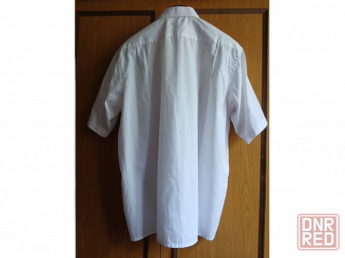 Мужская рубашка белая с коротким рукавом, XL Донецк - изображение 4