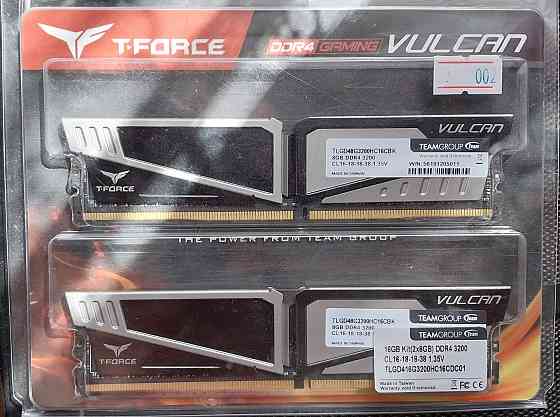 Team Group DDR4 16Gb (2x8Gb) 3200MHz pc-25600 Vulcan GRAY CL16 (TLGD48G3000HC16CBK) Донецк