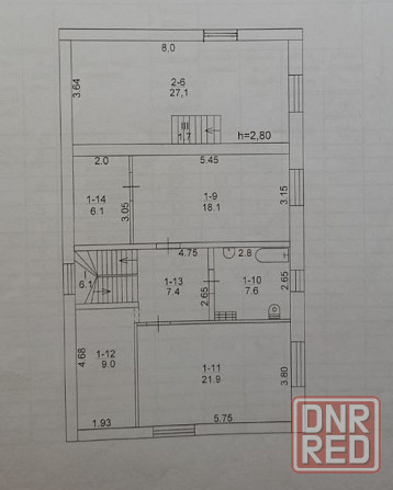 Двухэтажный дом из красного кирпича 210,7 кв. метра Мариуполь - изображение 9