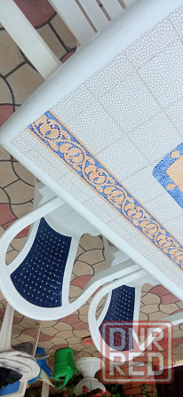 Стол и 6 стульев пластиковые садовые Донецк - изображение 1