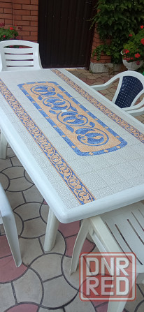 Стол и 6 стульев пластиковые садовые Донецк - изображение 2