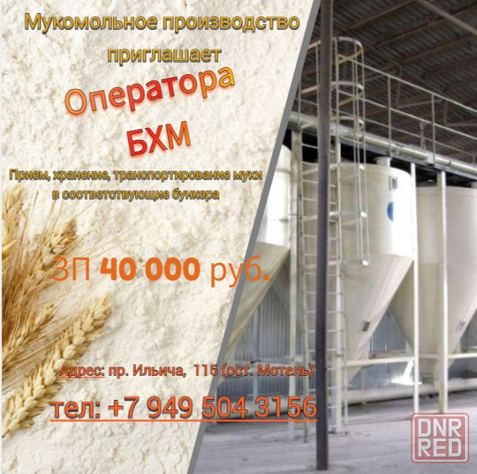 Оператор бестарного хранения муки Донецк - изображение 1
