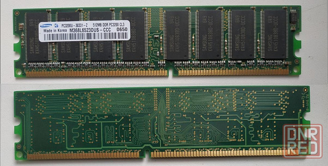 Модуль памяти Samsung M3 68L6523DUS-CCC 512 MB DDR PC-3200 Донецк - изображение 1