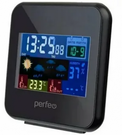Часы-метеостанция Perfeo, PF-622BS Black Донецк