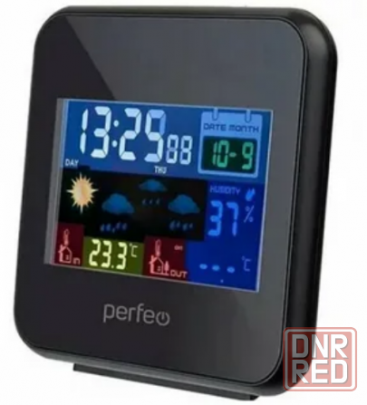 Часы-метеостанция Perfeo, PF-622BS Black Донецк - изображение 1
