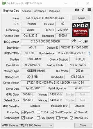 Видеокарта Asus R9 270 2GB Донецк