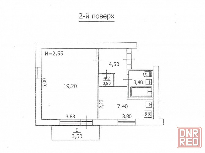 Продам 1 ком. квартиру, 2/5 эт., 36 м.кв. - Макеевка, м-н Строитель (к-7) Макеевка - изображение 7