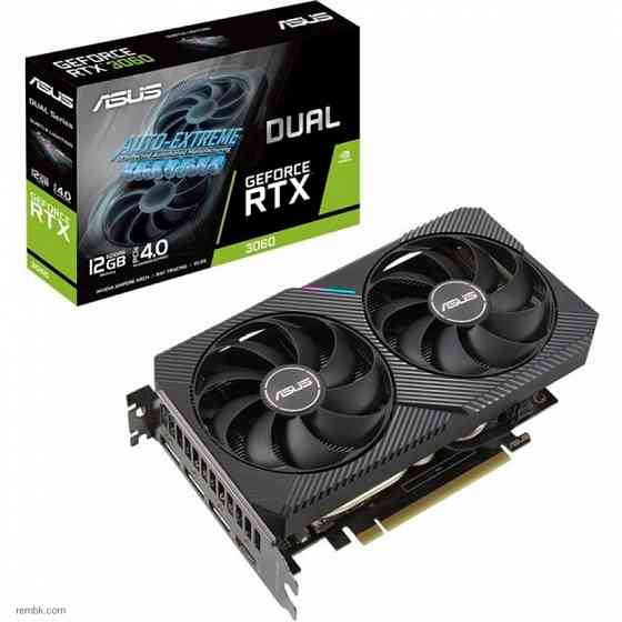 видеокарта asus (dual-rtx3060-o12g-v2) geforce rtx 3060 12gb dual oc v2 lhr 90yv0gb2-m0na10 в макеевке днр Донецк