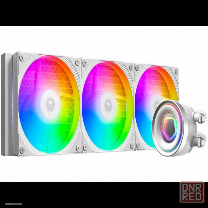Сво для процессора id-cooling fx360 inf white (all intel/amd, 3*120mm fan, 2900rpm, 27.2 дб, 350w, pwm 4-pin/5v 3pin argb, al) (fx360 inf white) по до Донецк - изображение 1