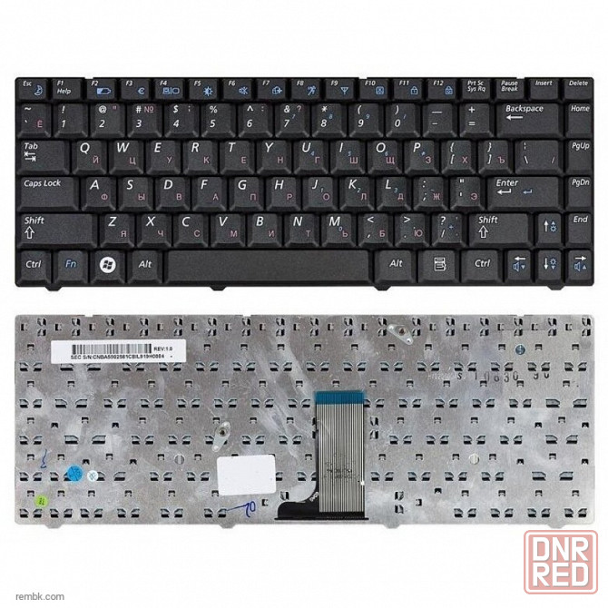 Клавиатура для ноутбука Samsung R517, R519, R620, R719 черная, 86 кнопок по доступной цене |Гарантия Макеевка - изображение 1