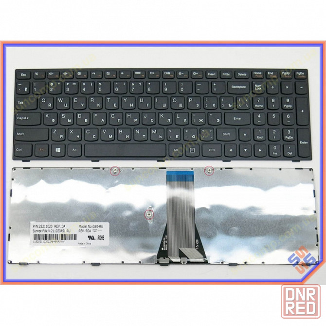 Клавиатура ноутбука LENOVO IdeaPad G50, G50-30, G50-45, G50-70, G70, G70-70 ( RU Black Black Frame). в выгодно |Гарантия Макеевка - изображение 1