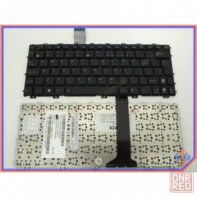 Клавиатура для ноутбука ASUS EEE PC 1015PX, 1015B, 1015BX, 1015PW, 1015PE, 1015PN, X101, X101H X101CH ( RU Black без рамки с вертикальным Enter!!!). | Макеевка - изображение 1