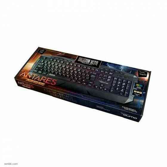 Игровая клавиатура Qumo Twins K68, с двумя накладками разного цвета, проводная, 104 клавиши, кнопка FN, встроенная радужная подсветка |Гарантия Макеевка