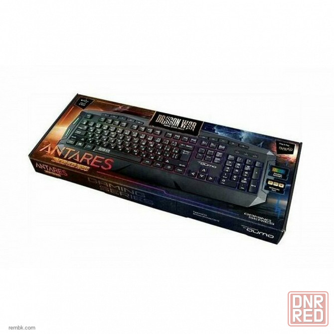 Игровая клавиатура Qumo Twins K68, с двумя накладками разного цвета, проводная, 104 клавиши, кнопка FN, встроенная радужная подсветка |Гарантия Макеевка - изображение 1