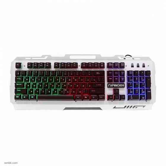 Клавиатура игровая Гарнизон GK-340GL, металлический корпус, подсветка RAINBOW |Гарантия Макеевка