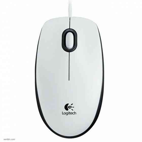 Мышь проводная Logitech B100 910-003360, 800dpi, Белый |Гарантия Макеевка