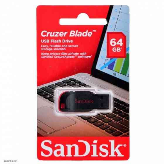 USB Flash Drive 64Gb - SanDisk Cruzer Blade SDCZ50-064G-B35 |Гарантия Макеевка