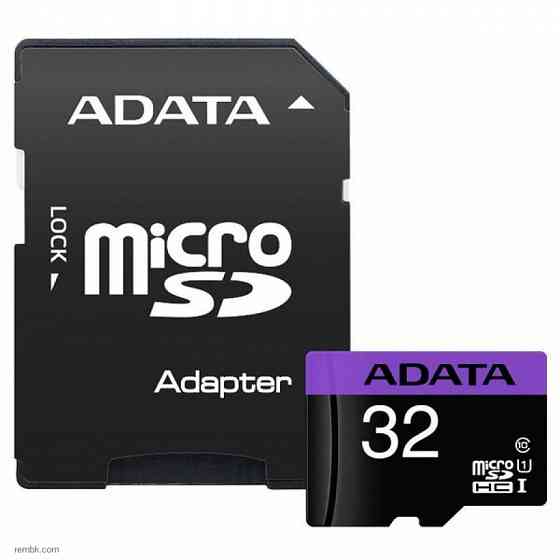 Карта памяти Adata microSDHC 32Gb (AUSDH32GUICL10-RA1) |Гарантия Макеевка