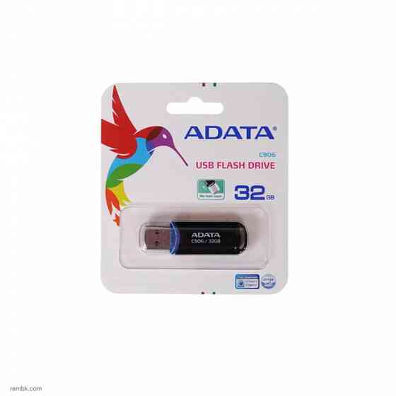 Накопитель USB 2.0 32Гб ADATA C906 (AC906-32G-RBK), черный |Гарантия Макеевка