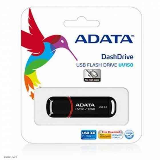 Накопитель USB 3.0 32Гб ADATA AUV150-32G-RBK, черный |Гарантия Макеевка