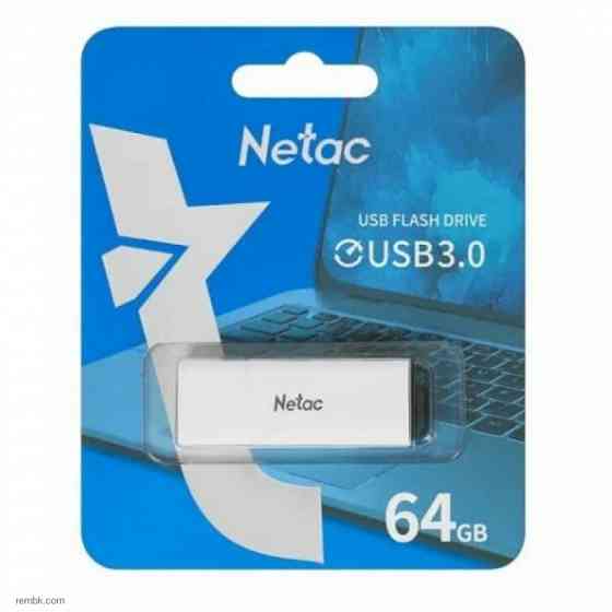 Флеш Диск Netac U185 64Gb . NT03U185N-064G-20WH. USB2.0. с колпачком. пластиковая белая |Гарантия Макеевка