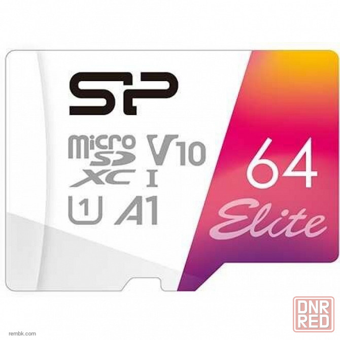 Флеш карта microSD 64GB Silicon Power Elite A1 microSDXC Class 10 UHS-I U3 100 Mb/s (SD адаптер) по доступной цене |Гарантия Макеевка - изображение 1