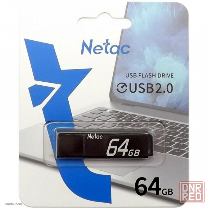 Накопитель USB 2.0 64Гб Netac U351 (NT03U351N-064G-20BK), черный |Гарантия Макеевка - изображение 1